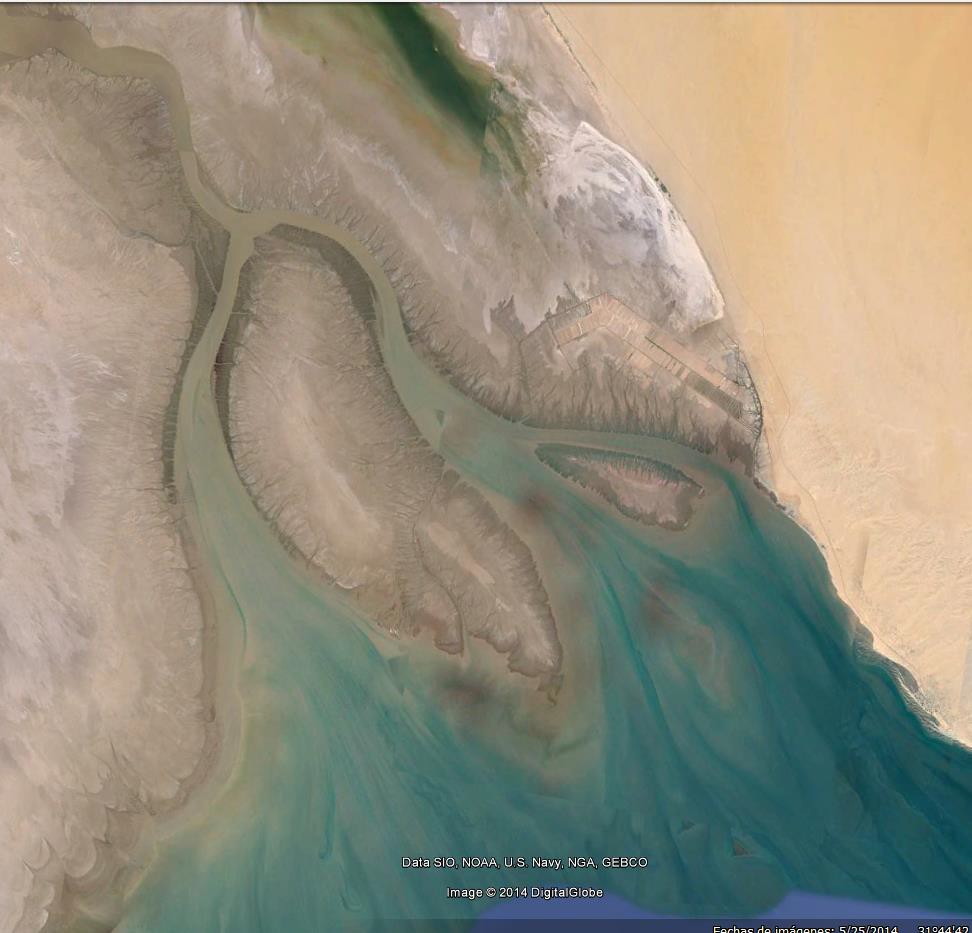 Mapa No. 8. Delta del Colorado, bocas e islas