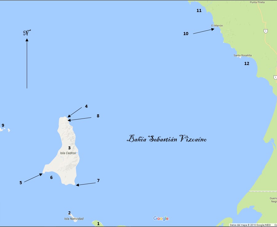 Mapa No. 14. Elaboración sobre mapa de Google Earth.
